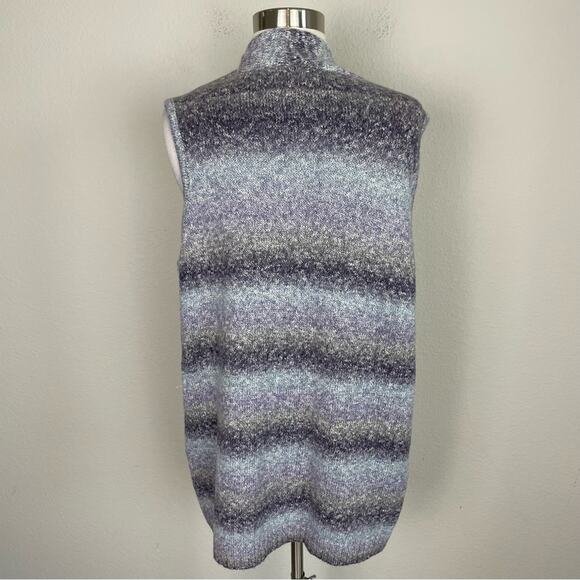 Chico's Blue Gray Purple Sweater Vest 2 - Picture 5 of 7